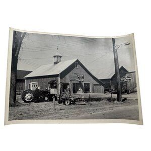Vintage Allis Chalmers Tractor Dealer Photo CM Broadwell Morrisonville NY Farm